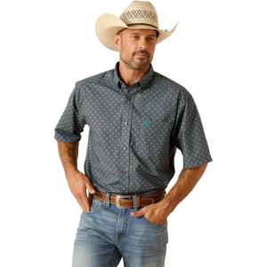 ARIAT Men’s Johnnie Classic Fit Shirt(Turquoise)