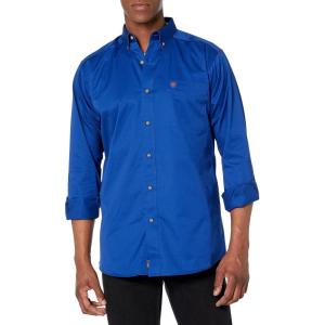 ARIAT Men’s Khaki Solid Fitted Shirt(Ultramarine)