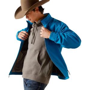 ARIAT Men’s Logo 2.0 Softshell Jacket – Mykonos Blue, Large