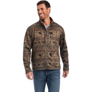 ARIAT Men’s Navy Caldwell Full Zip Sweater Jacket(Brindlewood Southwest)