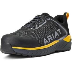 ARIAT Mens Outpace™ Sd Composite Toe Safety Shoe(Charcoal/Blazing Yellow)