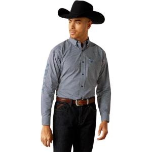 ARIAT Men’s Pro Series Classic Fit Shirt(Blue/Navy Blue)