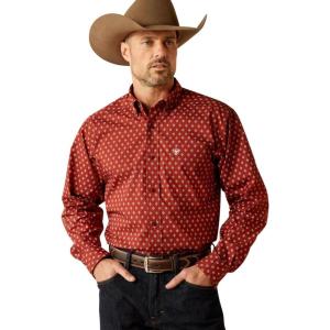 ARIAT Men’s Pro Series Classic Fit Shirt(Burgundy)