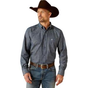 ARIAT Men’s Pro Series Classic Fit Shirt(Chambray Blue)