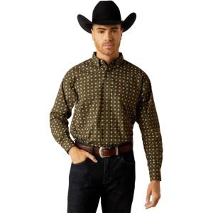 ARIAT Men’s Pro Series Classic Fit Shirt(Deep Green)