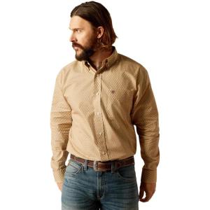 ARIAT Men’s Pro Series Classic Fit Shirt(Khaki)