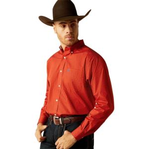 ARIAT Men’s Pro Series Classic Fit Shirt(Orange)