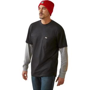 ARIAT Men’s Rebar Cotton Strong Dually(Black/ Heather Grey)