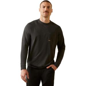 ARIAT Men’s Rebar Cotton Strong Long Sleeve Shirt(Charcoal Heather)