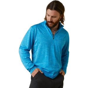 ARIAT Mens Rebar Evolution 1/2 Zip T-Shirt(Scuba Blue)