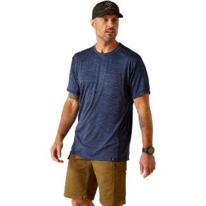 ARIAT Mens Rebar Evolution Athletic Fit T-Shirt(Navy)