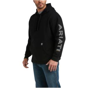 ARIAT Men’s Rebar Graphic Hoodie(Black)