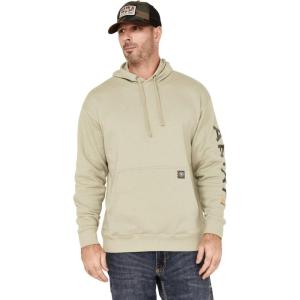 ARIAT Men’s Rebar Graphic Hoodie(Desert Sage Heather/ Beetle)