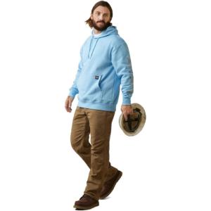 ARIAT Men’s Rebar Graphic Hoodie(Dutch Canal Heather/ Alloy)