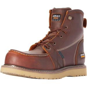 ARIAT Men’s Rebar Wedge Moc 6″ Waterproof Composite Toe Work Boot Western(Rusted Copper)