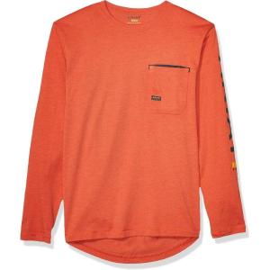 ARIAT Mens Rebar Workman Logo Long Sleeve Crew(Volcanic Fire)