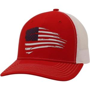 ARIAT Men’s Snapback Flex Fit Small Shield Logo Cap(Red)