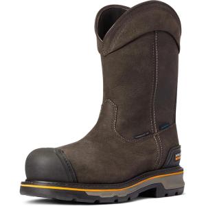 ARIAT Men’s Stump Jumper Waterproof Composit Toe Work Boot(Iron Coffee)