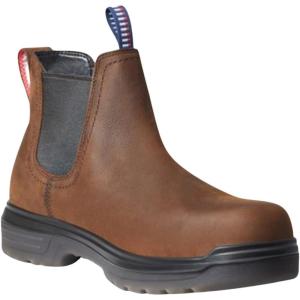 ARIAT Men’s Turbo 8″ USA Assembled Waterproof Carbon Toe Work Boot Western(Rich Brown)