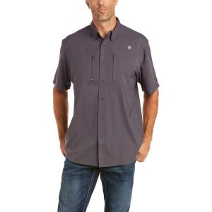 ARIAT Men’s Venttek Newsboy Blue Shirt Blue(Charcoal)
