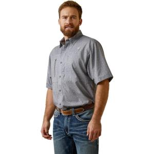 ARIAT Men’s Venttek Newsboy Blue Shirt Blue(Cloud Cover)