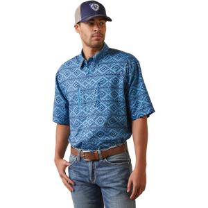 ARIAT Men’s Venttek Newsboy Blue Shirt Blue(Rainwater)
