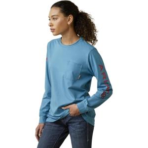ARIAT Plus Size FR Stretch Logo T-Shirt(Larkspur)