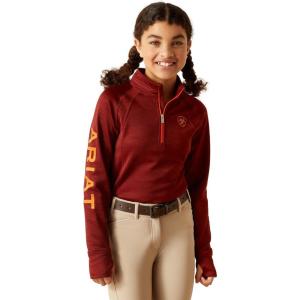 ARIAT Unisex TEK Team 1/2 Zip Sweatshirt(Fired Brick)
