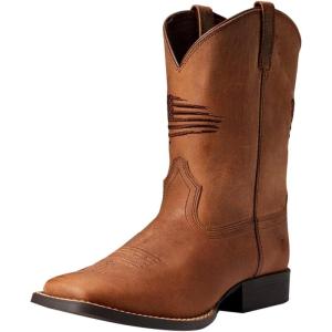 ARIAT Unisex-Child YTH Patriot Ii Homestd BRN Western Boot(Homestead Brown)
