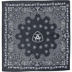 ARIAT Western Cotton Bandana(Black)