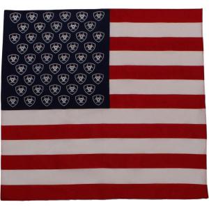 ARIAT Western Cotton Bandana(Red/White/Blue)