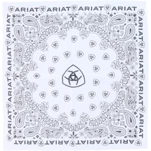 ARIAT Western Cotton Bandana(White)