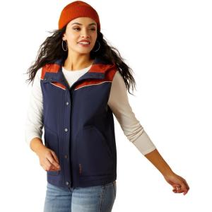 ARIAT Women Pioneer Stretchshell Vest(Navy/Picante)