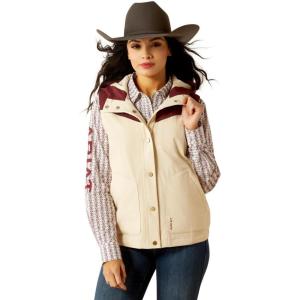 ARIAT Women Pioneer Stretchshell Vest(Summer Sand/Rosewood)