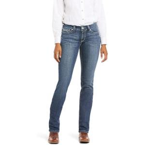 ARIAT Women R.E.A.L. Mid Rise Arrow Fit Gianna Stackable Straight Leg Jean(Stryker)