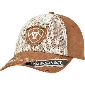 ARIAT Women’s Adjustable Lace Front Cap, Brown, One Size