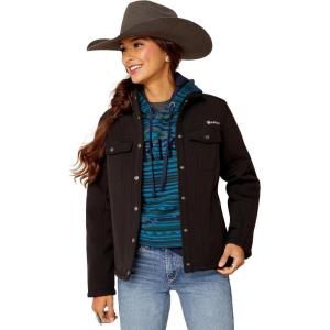 ARIAT Womens Berber Back Softshell Jacket(Black)