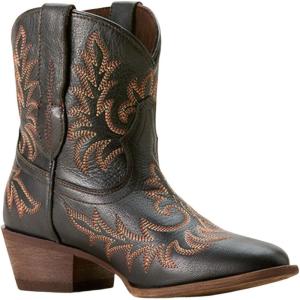 ARIAT Women’s Carlin Bootie Western Boot(Luxe Black)