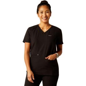 ARIAT Womens Clara 6 Pocket Scrub Top(Black)