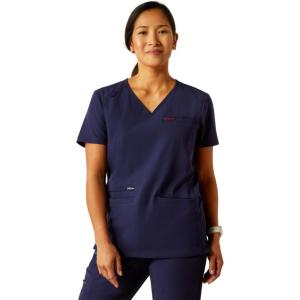 ARIAT Womens Clara 6 Pocket Scrub Top(Navy)