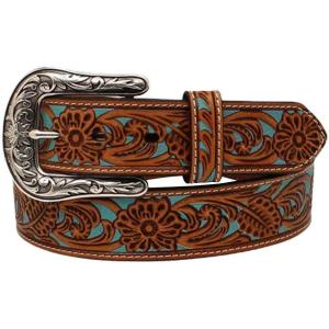 ARIAT Women’s Diamond Inlay Center Pattern Belt(Turquoise)