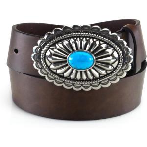ARIAT Women’s Oval Concho Buckle Belt(Brown)