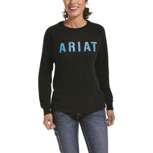 ARIAT Womens Rebar Cottonstrong Block T-Shirt(Black)