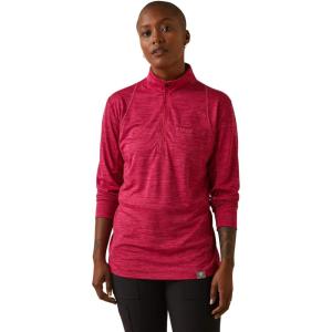 ARIAT Womens Rebar Evolution 1/2 Zip Top(Cherries Jubilee)