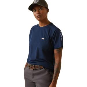 ARIAT Womens Rebar Heat Fighter T-Shirt(Navy/ Dusk)
