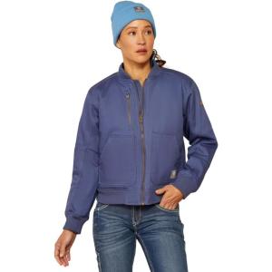 ARIAT Womens Rebar Valkyrie Stretch Canvas Insulated Jacket(Blue Indigo)