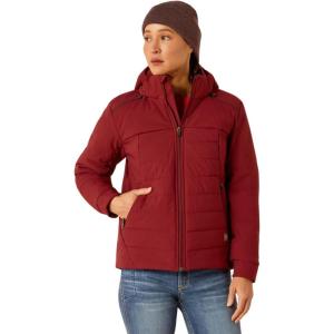 ARIAT Womens Rebar Valkyrie Stretch Canvas Insulated Jacket(Cabernet)