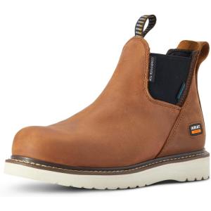 ARIAT Women’s Rebar Wedge Chelsea Waterproof Composite Toe Work Boot(Aged Honey)