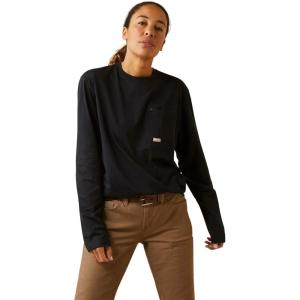 ARIAT Womens Rebar Workman Logo T-Shirt(Black)