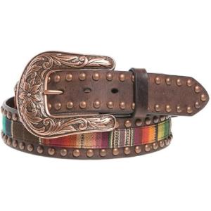 ARIAT Women’s Serape Center Copper Nail Edge Belt(Multi/Color)